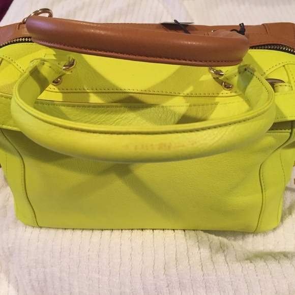 *SOLD* Rebecca Minkoff MAB Mini SatchAlmond/Neon Y - Picture 8 of 8